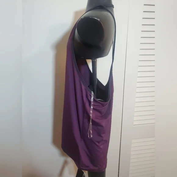 Adidas plum & black strappy tank - Picture 2 of 5